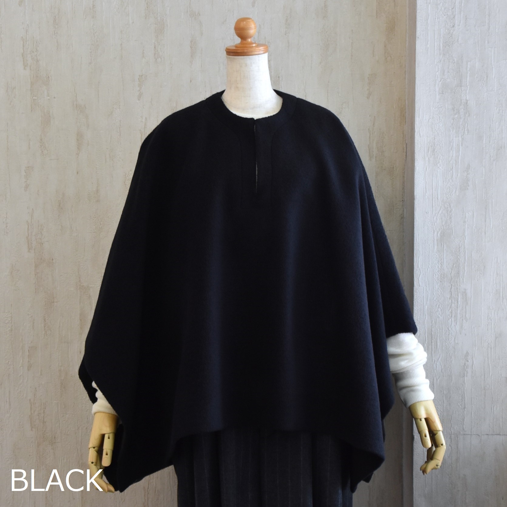 TENNE HANDCRAFTED MODERN(e nhNtebh_) / ANGOLA WOOL PONCHOy2FWJz#007-25FW-AA(2)