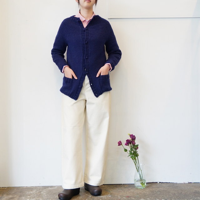 DANIELA GREGIS(_jG OWX)  hand-knitted cardigan#MMG231WO(2)
