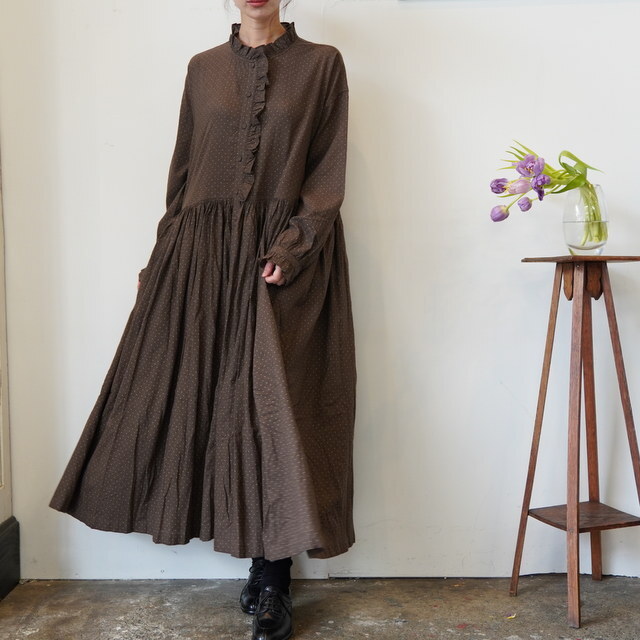 maison de soil(]h\C) / FRILL COLLAR SHIRT DRESS #INMDS25764(2)