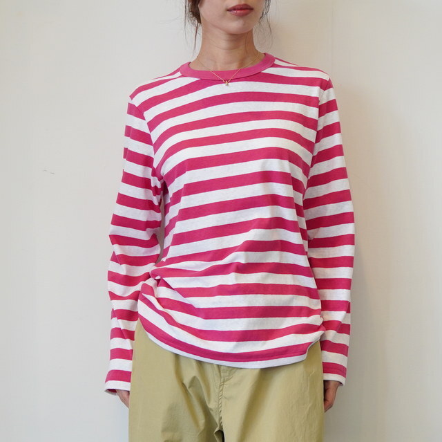 eleven 2nd (CuZJh) Cotton Border Jersey Long T-Shirt#E2C-2129(2)