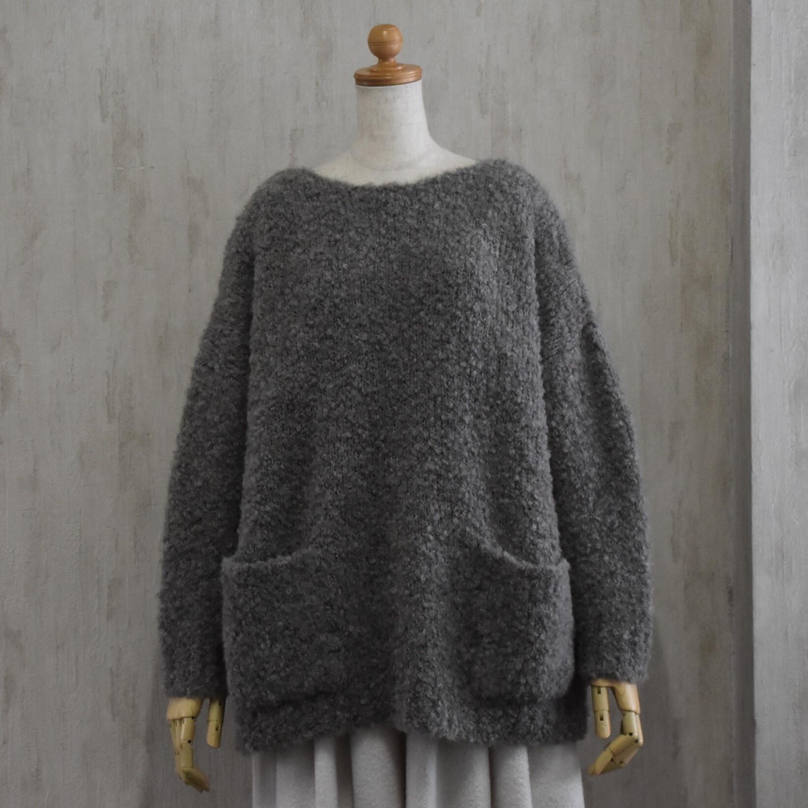 maison de soil(]h\C) / CREW NECK PULLOVER WITH POCKET #CNMDS2562A-AA(2)