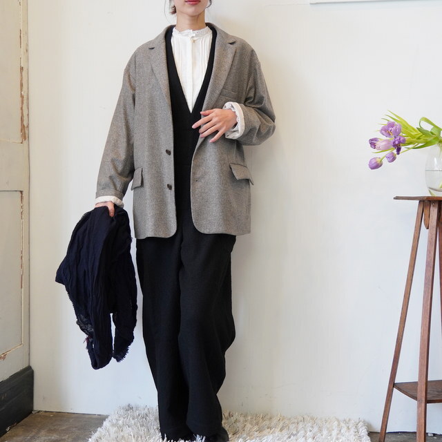 Honnete(Ilbg) /V NECK JUMPSUITE WOOL #HO-25AWP5W(2)