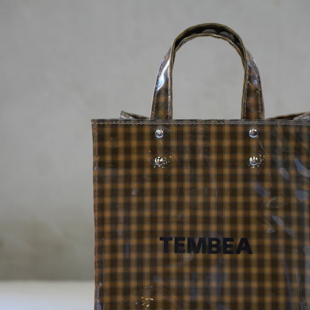TEMBEA(exA) PAPER TOTE SMALL #TMB-2286H-CHECK KHAKI(2)
