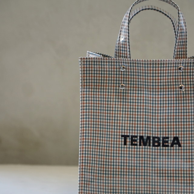 TEMBEA(exA) PAPER TOTE SMALL #TMB-2286H-CHECK BEIGE(2)