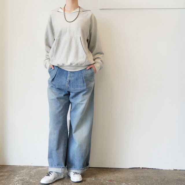 YLÉVE(�C���[��) ORGANIC COTTON SUN FADED SWEAT HOODIE #168-6166001(2)