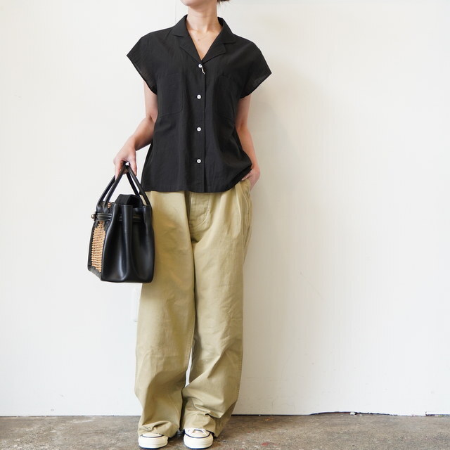 chimala(�`�}��) WOMEN'S DOBBY SHORT SLEEVE SHIRT #CS41-S03(2)