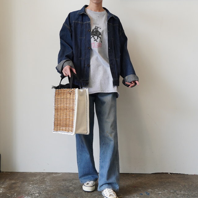 chimala(�`�}��) / UNISEX 13OZ W WADTH DENIM WAIST ADJUSTABLE PANTS #CS41-MP10B(2)