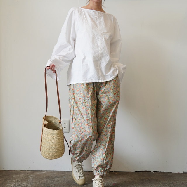 SONO(�\�m) JAME JOGGER PANTS Dusty Blue Floral#1048 26SS(2)