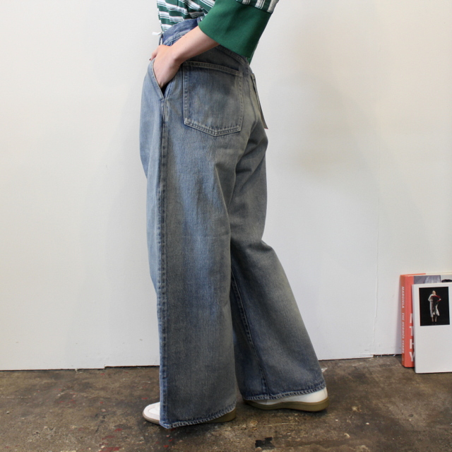 Graphpaper(グラフペーパー) Selvage Denim Two Tuck Wide Pants_GL221-40244B【K】(3)