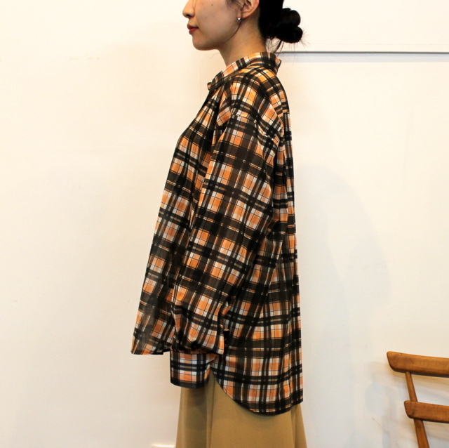 国内配送】 TELMA pull over shirt グリーンチェック 36 veme.fi