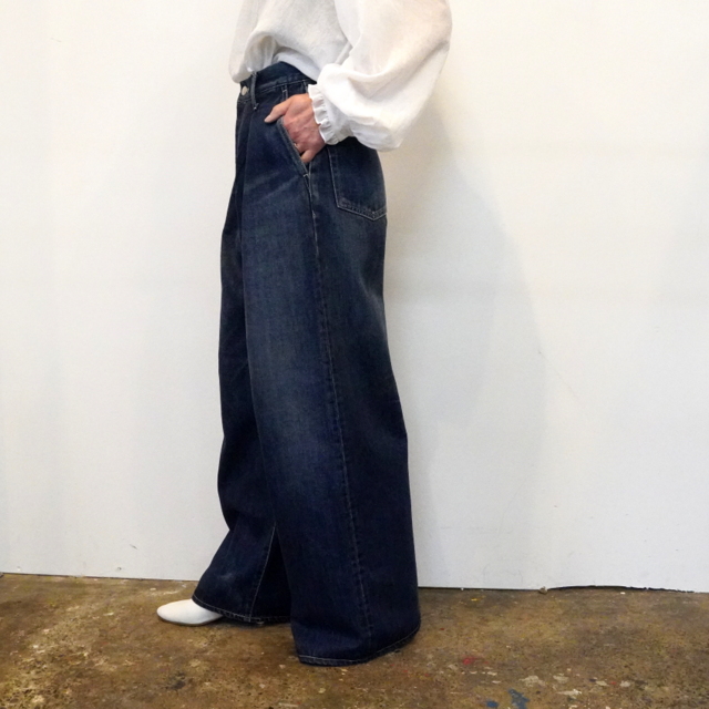 Graphpaper(グラフペーパー)SALVAGE DENIM TWO TUCK WIDE PANTS #GL241-40189DB(3)