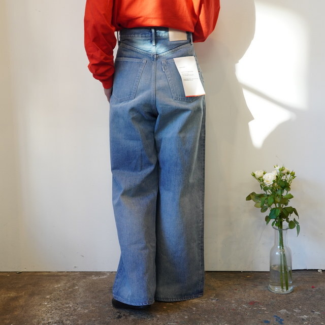 Graphpaper(Oty[p[)Selvage Denim Two Tuck Wide Pants-LIGHT FADE-#GL243-40189LB(3)