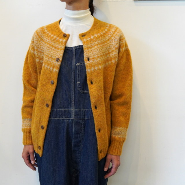 John Tulloch (W^bN) HEAVY BRUSH NORDIC CREW NECK CARDIGAN#NJT1761(3)