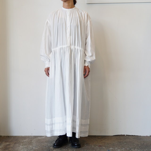 TOUJOURS(gDW[) Bishop Sleeve Classic Gathered Dress #MM43DD03(3)