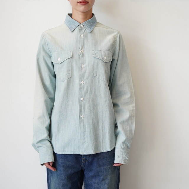 chimala(`}) CHAMBRAY SHIRT#CS19-S11A(3)