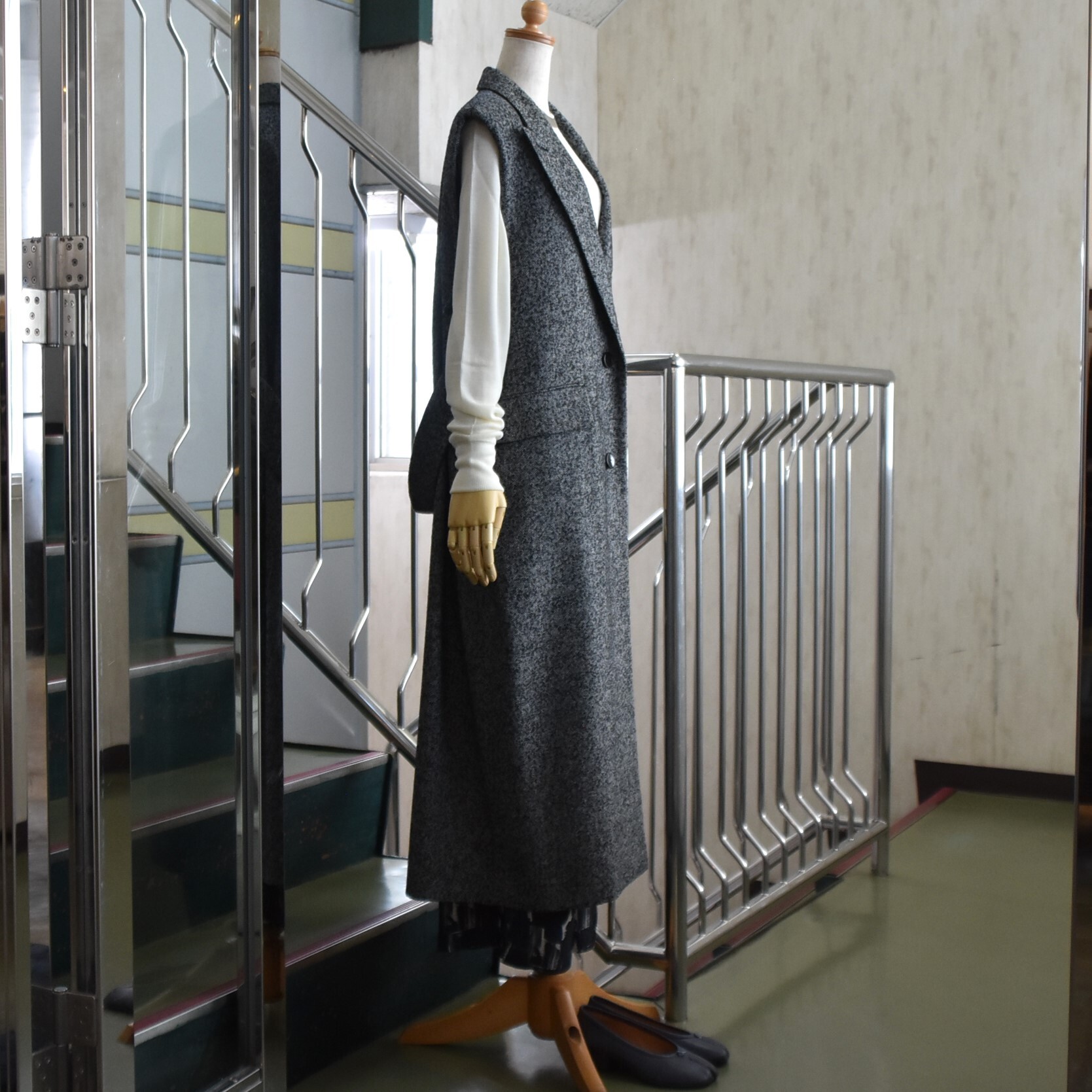 SACRA (TN) / PREMIUM HERRINGBONE TWEED GILET #125501062-AA(3)