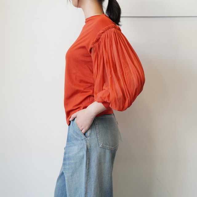 ANTIPAST(AeBpXg) / COTTON T W/MESH SLV #KNT267(3)