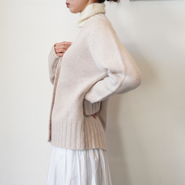 eleven 2nd (CuZJh) YAK LAMSWOOL CHUNKY V-NECK CARDIGAN #E2W-1093(3)