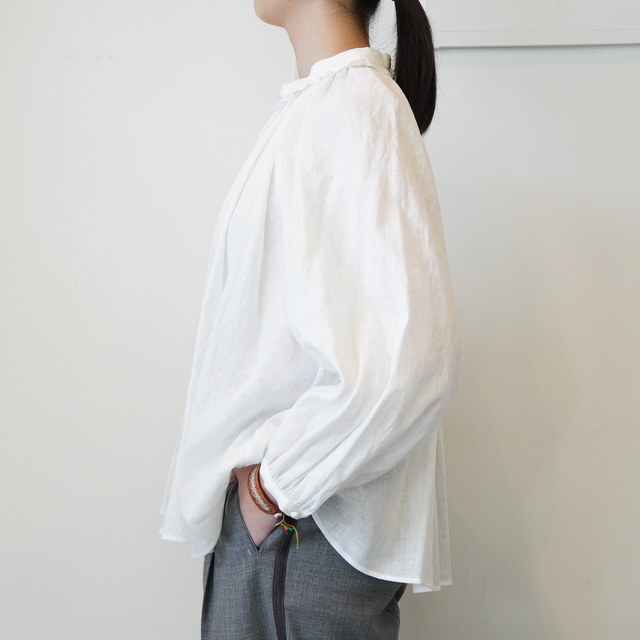 Bilitis dix-sept ans(reBXEfBZb^) LINEN GATHERED BLOUSE #2911-935(3)