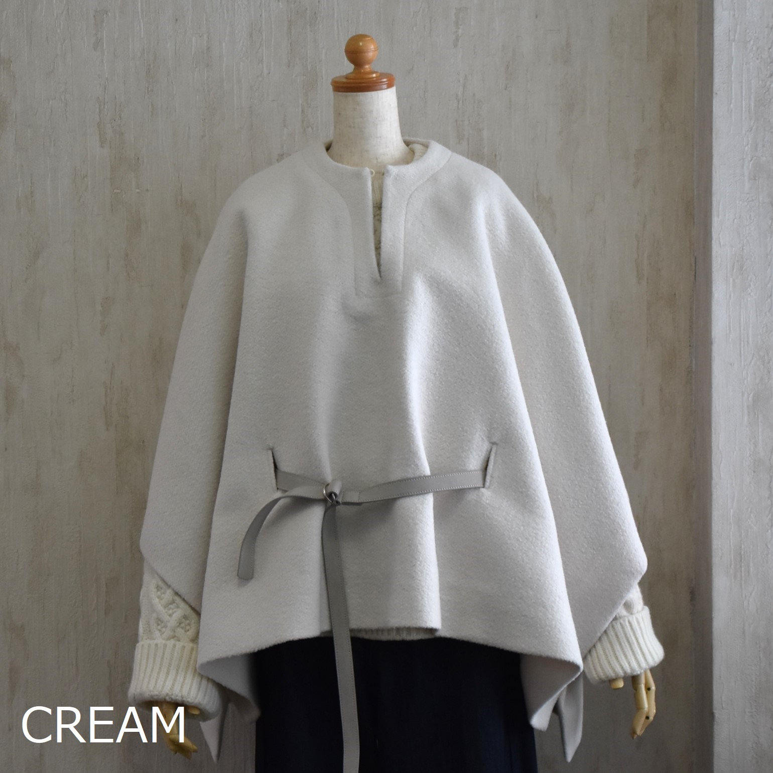 TENNE HANDCRAFTED MODERN(e nhNtebh_) / ANGOLA WOOL PONCHOy2FWJz#007-25FW-AA(3)