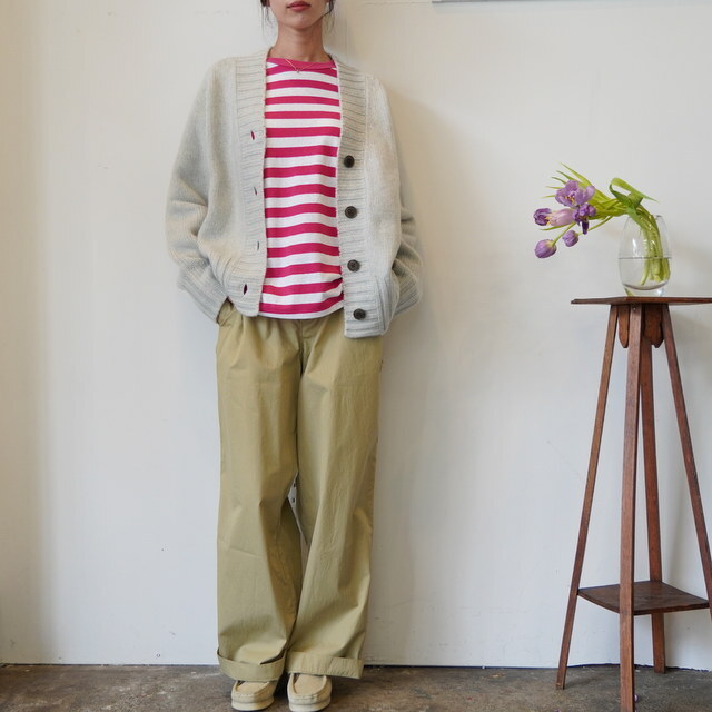 eleven 2nd (CuZJh) Cotton Border Jersey Long T-Shirt#E2C-2129(3)