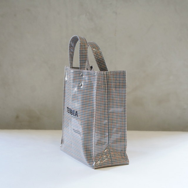 TEMBEA(exA) PAPER TOTE SMALL #TMB-2286H-CHECK BEIGE(3)