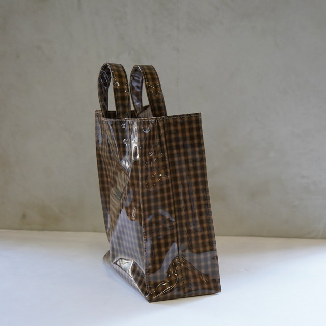 TEMBEA(exA) PAPER TOTE MEDIUM #TMB-2285H-CHECKKHAKI(3)