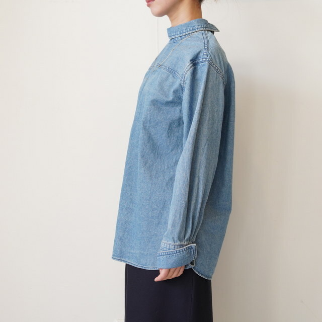 BOWTE(�o�E�g) DENIM STAND COLLARLONG SLEEVE SHIRT #261-01-0006(3)