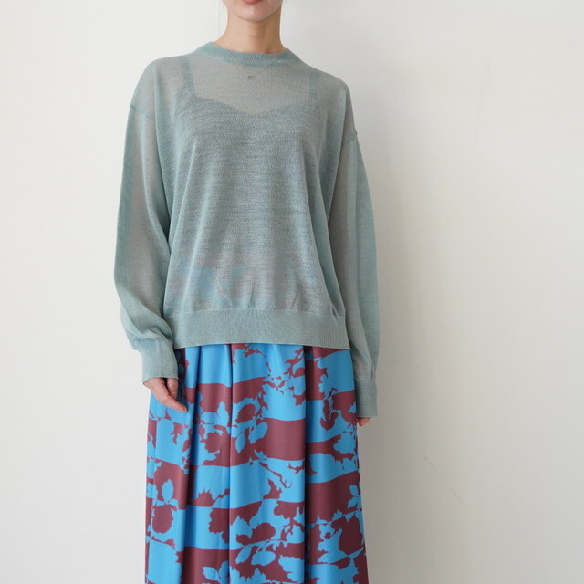 Graphpaper(�O���t�y�[�p�[) Coiled Wool Nylon Oversized Crew Neck Knit #GL261-80430(3)