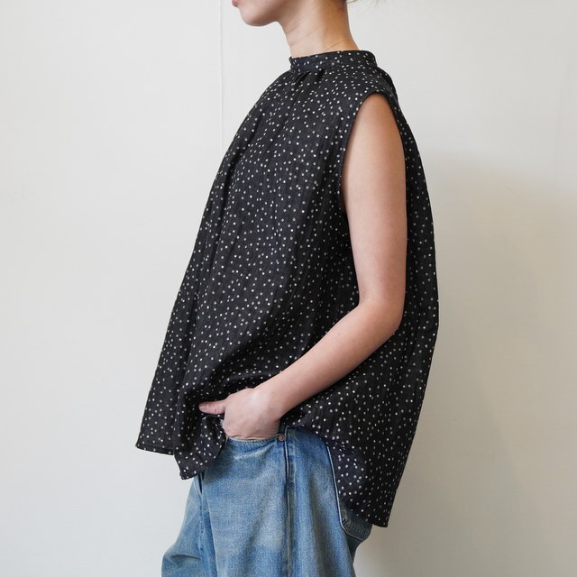 chimala(�`�}��) WOMEN'S JACQUARD SLEEVELESS BLOUSE #CS41-S01B(3)