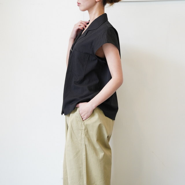 chimala(�`�}��) WOMEN'S DOBBY SHORT SLEEVE SHIRT #CS41-S03(3)