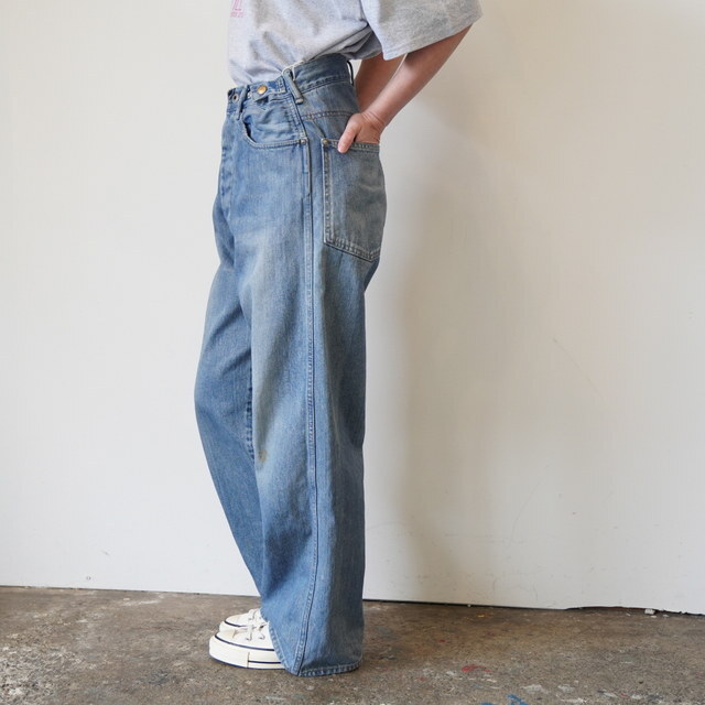 chimala(�`�}��) / UNISEX 13OZ W WADTH DENIM WAIST ADJUSTABLE PANTS #CS41-MP10B(3)