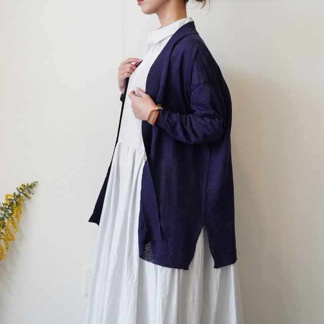 maison de soil(���]���h�\�C��) / V-NECK C/GN WITH SLIT #CNMDS2501(3)