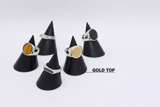 TOM WOOD(トムウッド) Oval Gold Top ring #R74HTNA02S925(4)