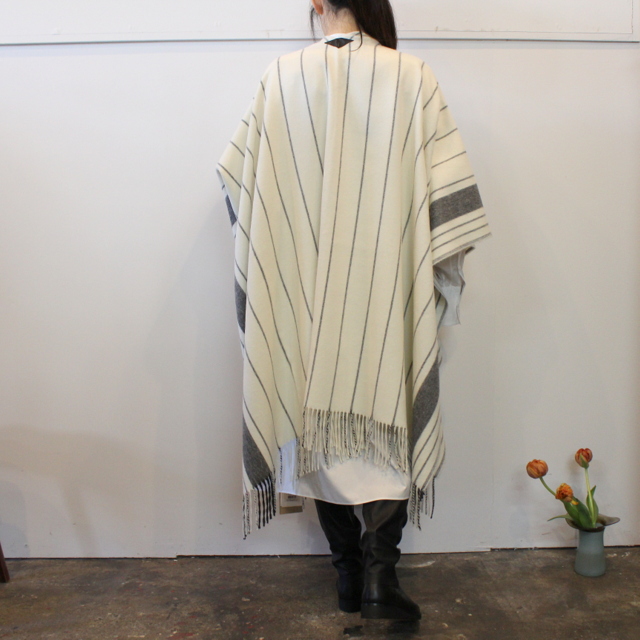 YLÉVE(イレーヴ) THE INOUE BROTHERS DOUBLE FACE BRUSHED PONCHO_168-1275101【K】(4)
