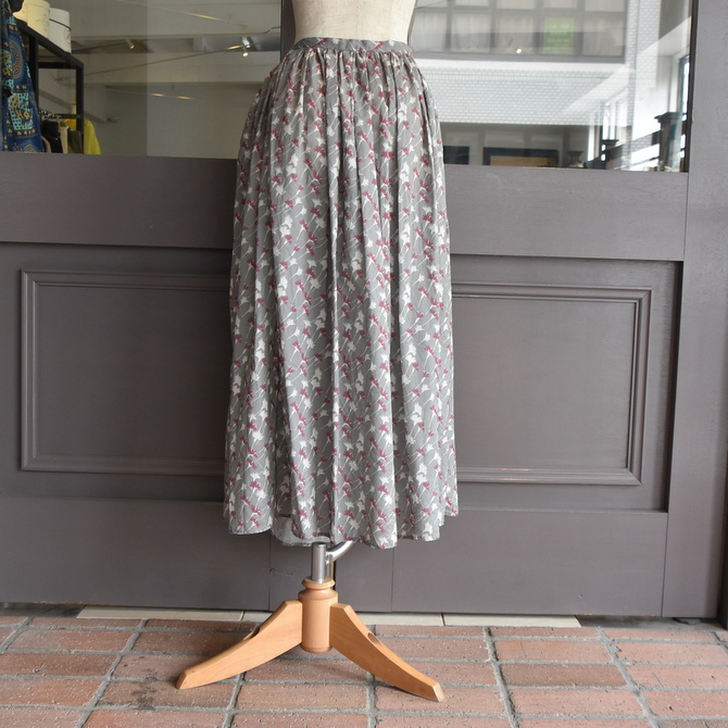 TOUJOURS(トゥジュー) / SILKY COTTON FLORAL PRINT CLOTH Randam Pleated Maxi Skirt #TM36OK04(4)