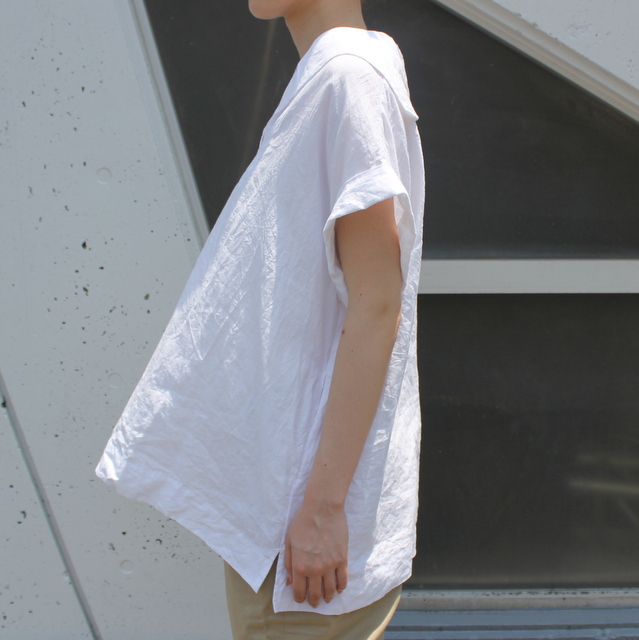 【22ss】TOUJOURS(トゥジュー)  リネン半袖セーラーシャツ#MM36SS02(4)