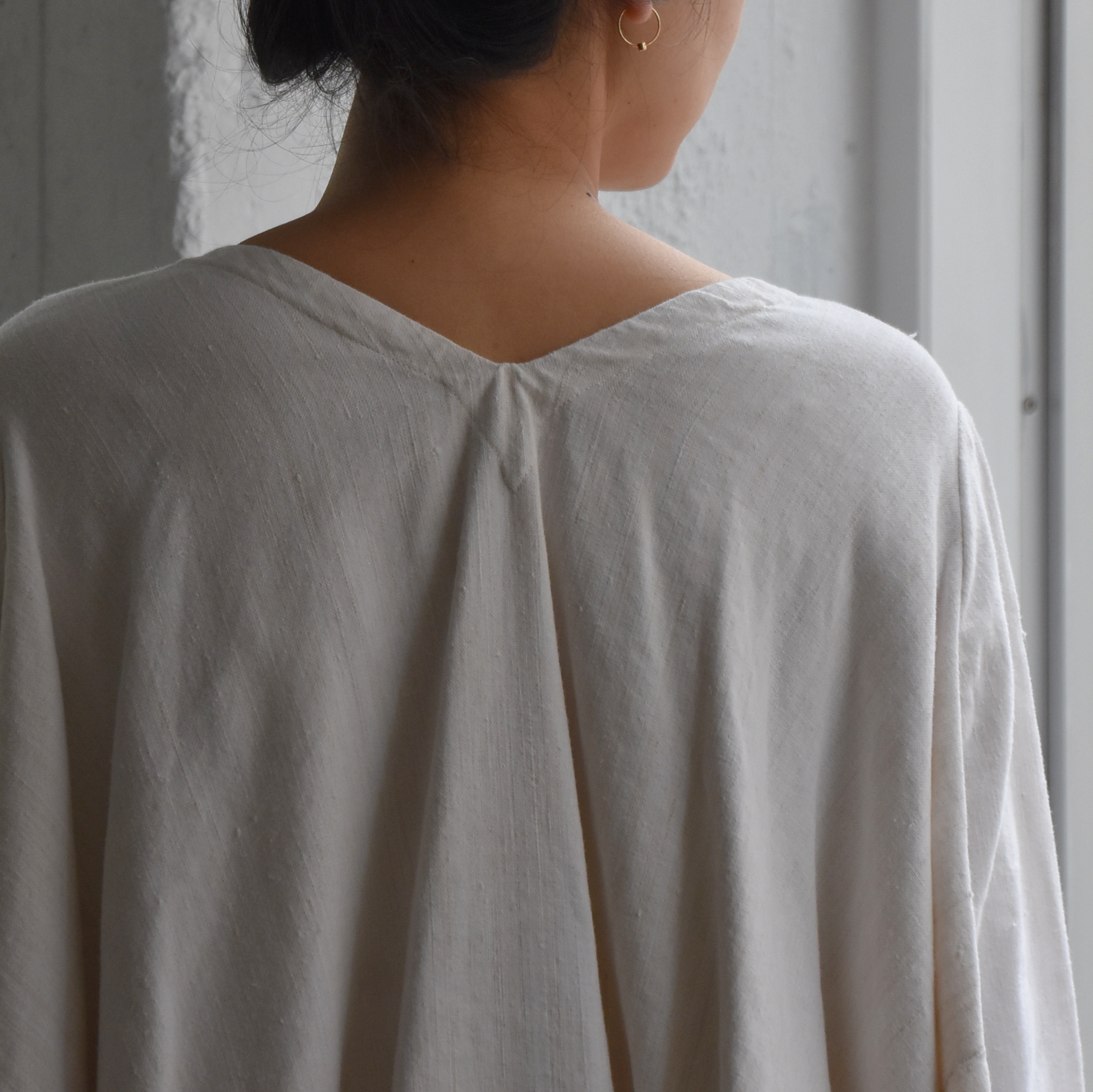 Whiteread (zCg[h) / WHITE LINEN DRESS No.1 #DRESS01-AA(4)