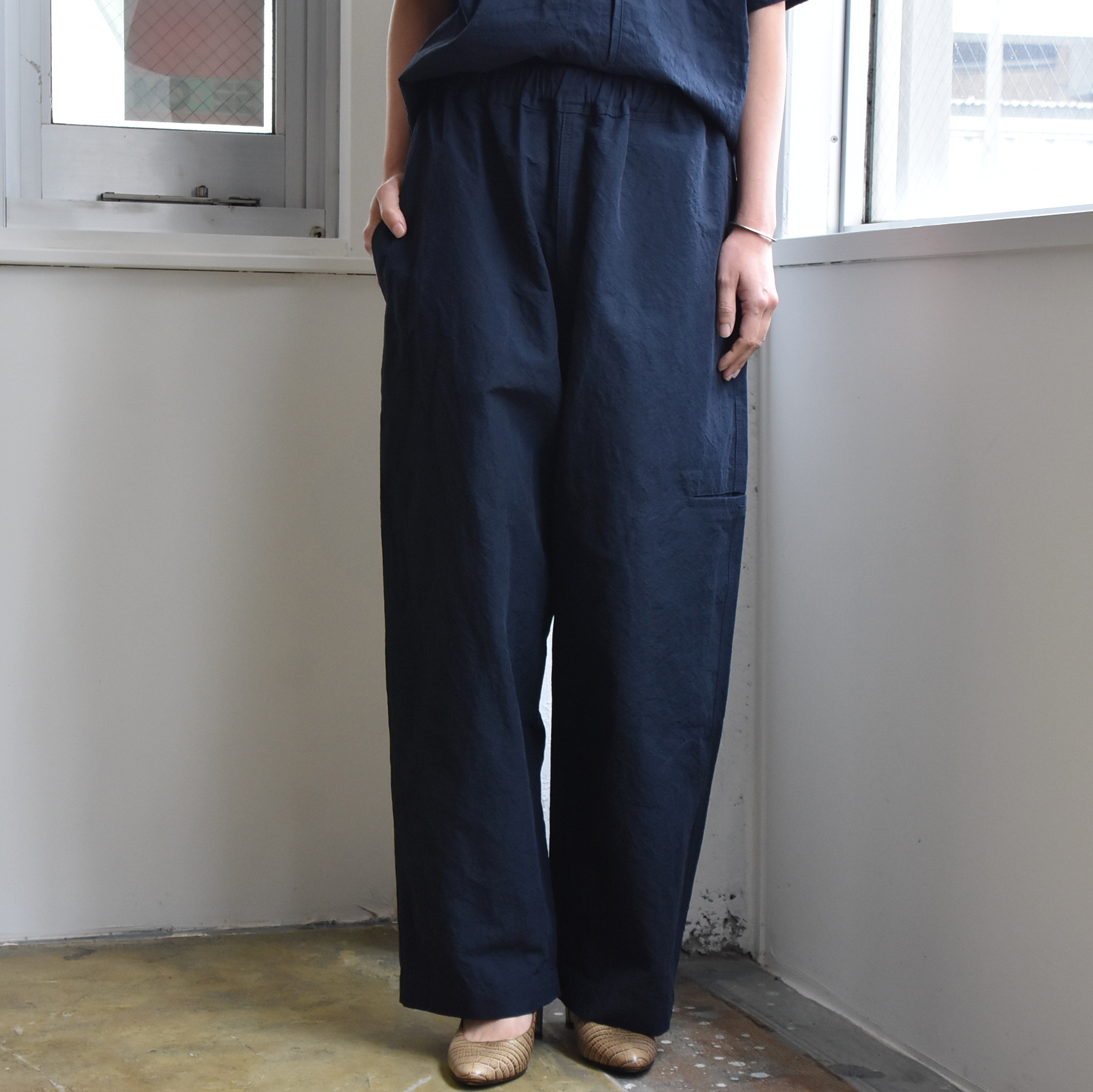 SOFIE D'HOORE(\tB[h[) / Wide pants with elastic waist thigh pockety2FWJz#PLUCK-AA(4)