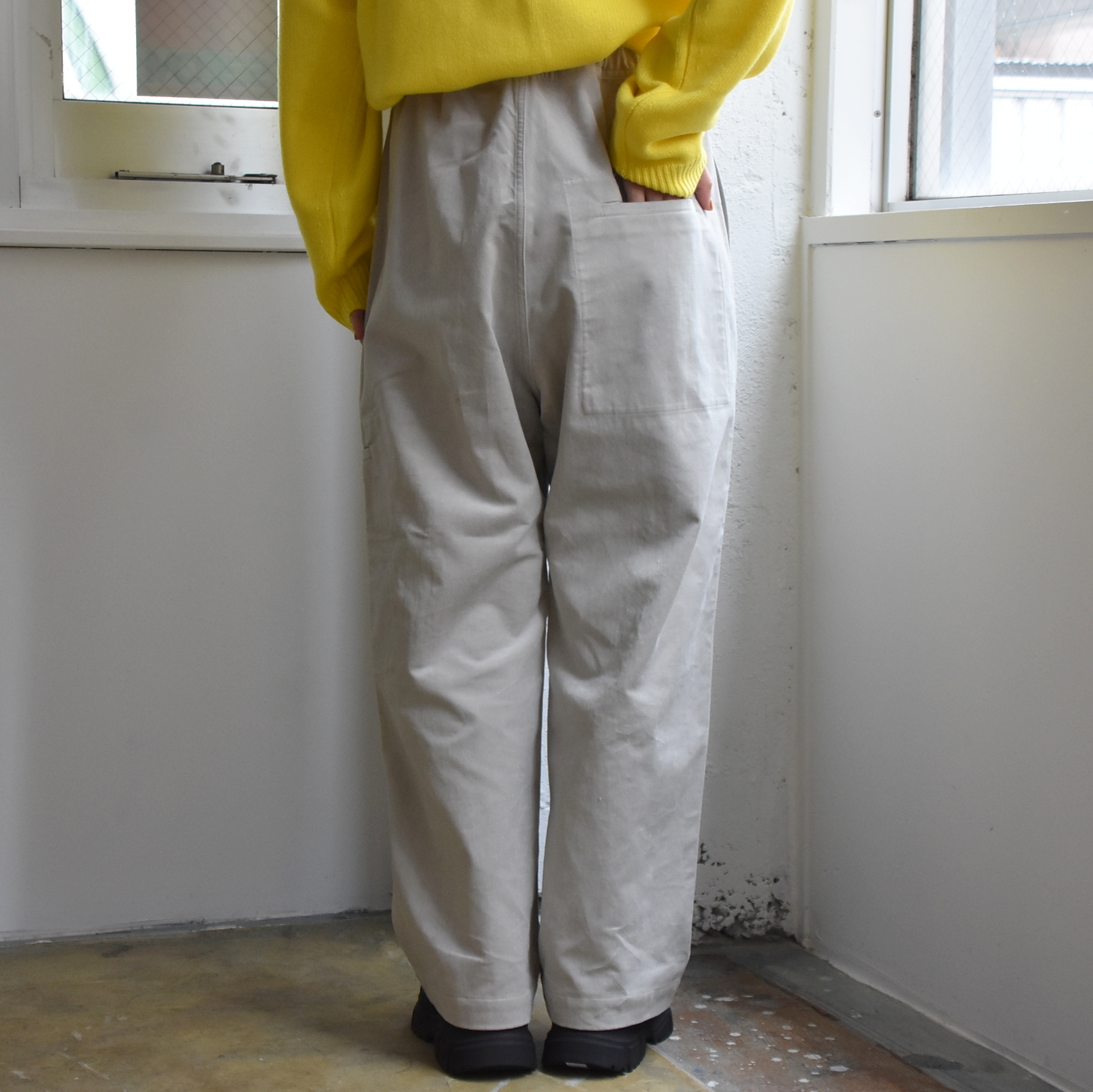 SOFIE D'HOORE(\tB[h[) / Wide pants with elastic waist tigh pocket #POP-AA(4)