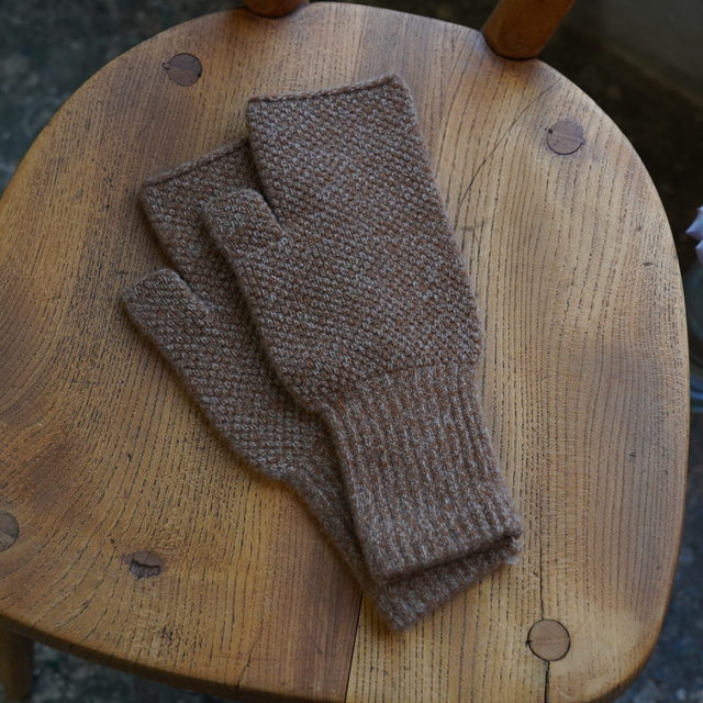 hikaru noguchi(qJ mO`) TUCK STITCH OPEN MITTENS #TUCK(4)