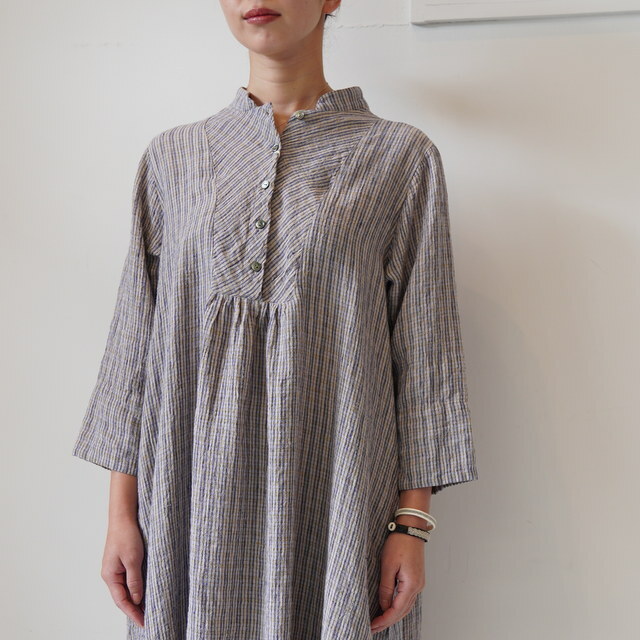 SARAH(T)  TOMOYO MINI CHECK LINEN OP #C71265(4)