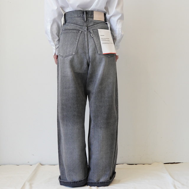 Graphpaper(Oty[p[)Selvage Denim Two Tuck Wide Pants-DARK FADE-#GL253-40062DB(4)