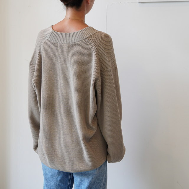 Graphpaper(Oty[p[) MERCERIZED FINE WOOL VNECK #GL253-80466(4)