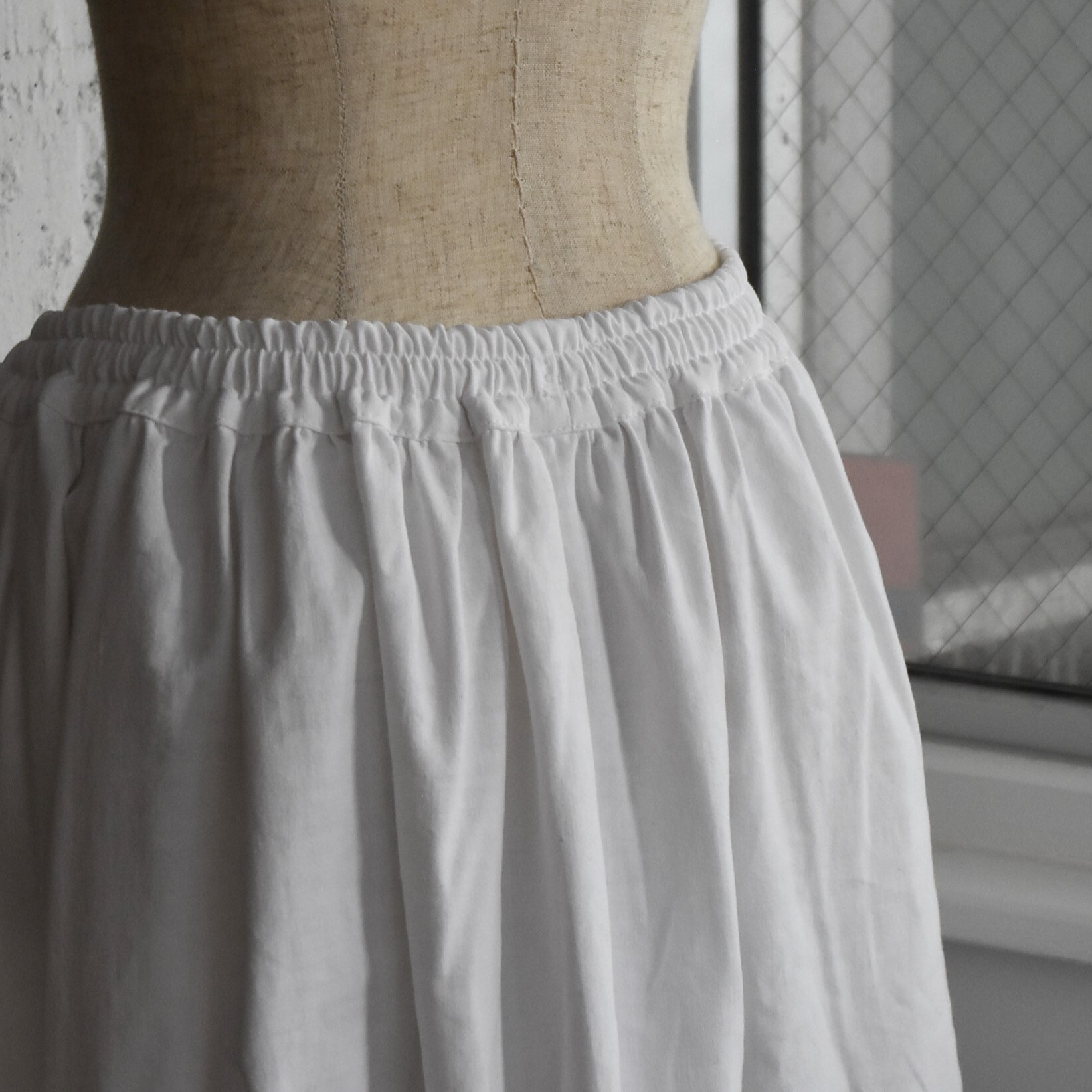 Whiteread (zCg[h) / LINEN SKIRT #SKIRT02-AA(4)