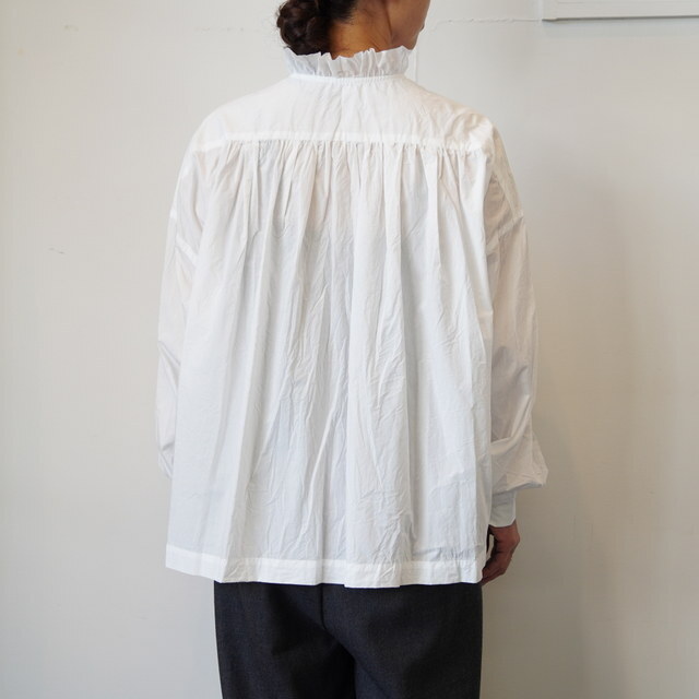 TOUJOURS(gDW[) Lace Pin Tuck Ruffle Shirt #MM43DS01(4)