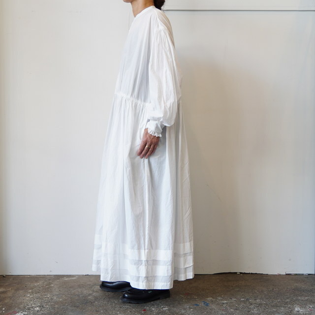 TOUJOURS(gDW[) Bishop Sleeve Classic Gathered Dress #MM43DD03(4)