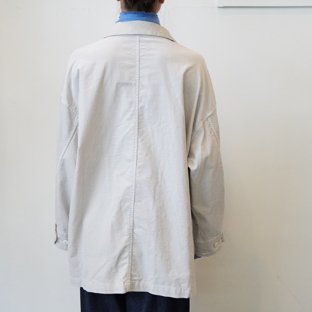 TOUJOURS(gDW[) / GARMENT DYE COTTON VISCOSE STRETCH VELVET CLOTH Coverall Jacket #AM43GJ01(4)