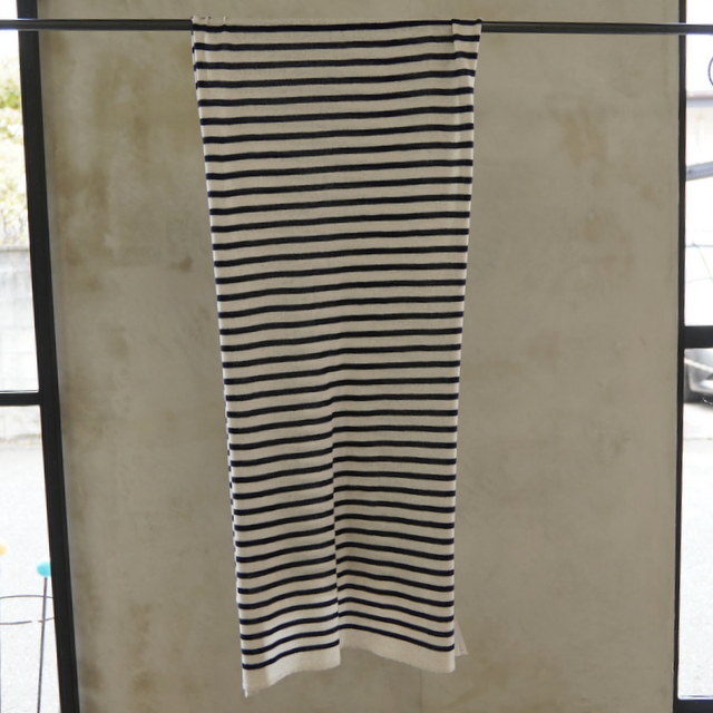 eleven 2nd (CuZJh) CASHMERE BORDER STOLE #E2W-1057(4)