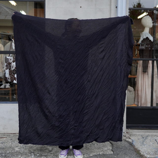 DANIELA GREGIS(�_�j�G�� �O���W�X) scialle shawl lavato(DARKBLUE)#SCI1WK41212(4)